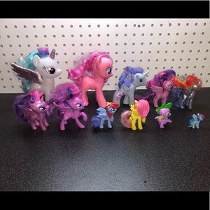 My Little Pony Friendship Lot Of 10 Ponies, Celestia, Pinkie, & More